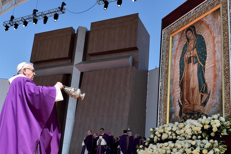 Papa Francesco Pope Francis celebra la messa a Ecatepec in Messico - AFP