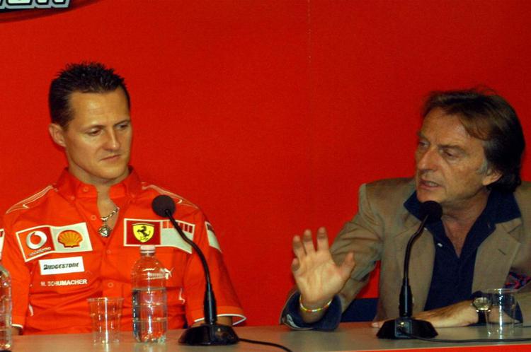 Michael Schumacher e Luca Cordero di Montezemolo nel 2006 (Foto Fotogramma) - FOTOGRAMMA