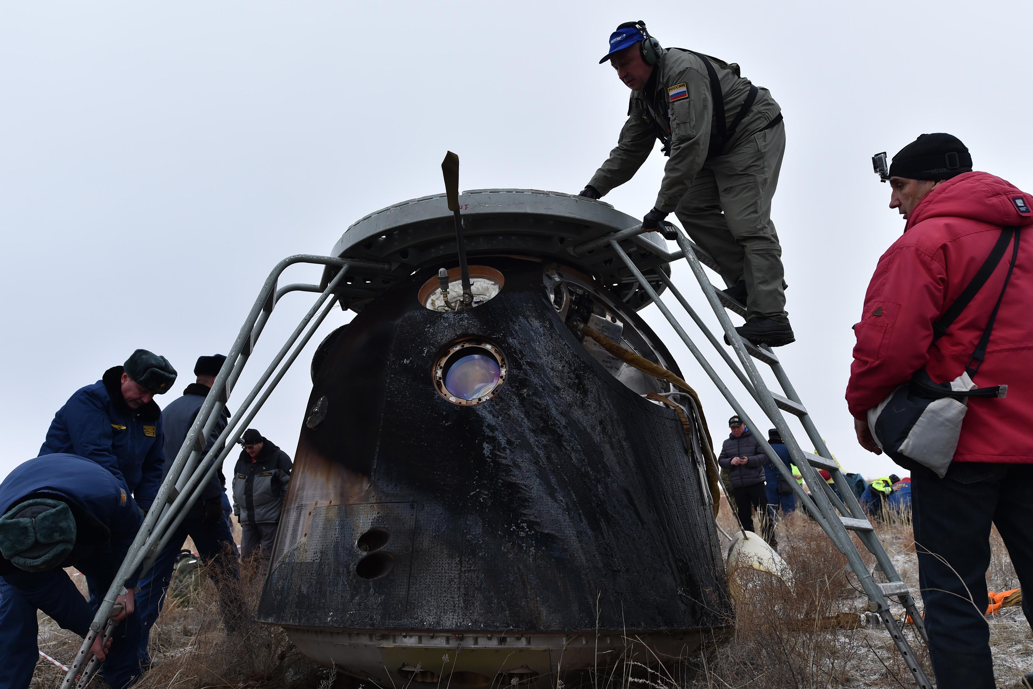  La navicella Soyuz (Afp)