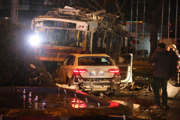 L'esplosione ad Ankara del 13 marzo scorso (Afp)
