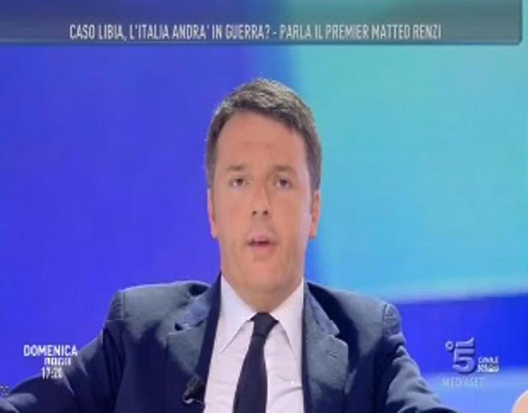 Matteo Renzi a 'Domenica Live' (Fermo immagine)