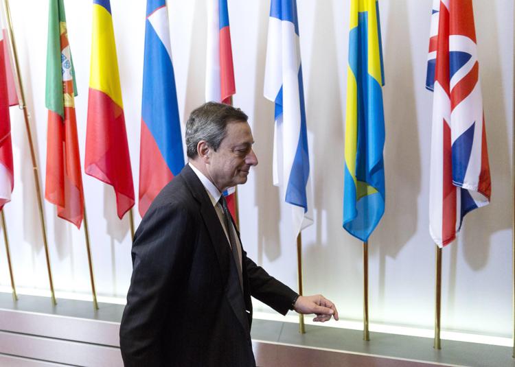 Mario Draghi, presidente della Banca Centrale Europea (Fotogramma)