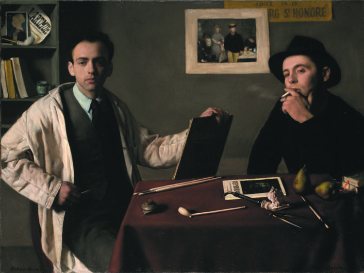 'Doppio autoritratto' di Antonio e Xavier Bueno (olio su tela, 1944)