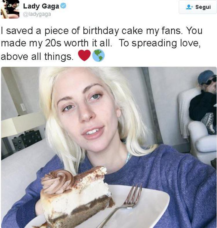 Dal profilo Twitter di Lady Gaga