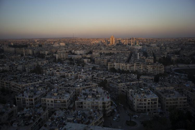 The skyline of Aleppo, Syria. MUST CREDIT: Lorenzo Tugnoli for the Washington Post - For The Washington Post