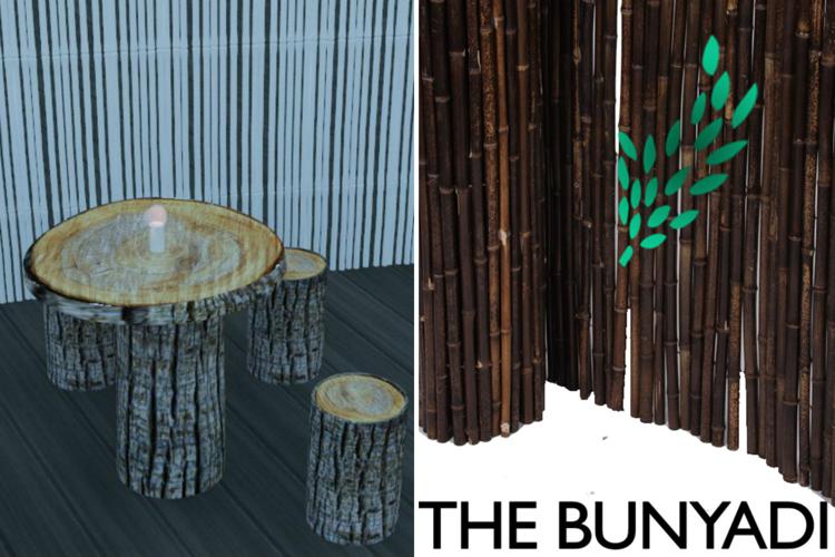 Il concept e il logo del ristorante per nudisti The Bunyadi