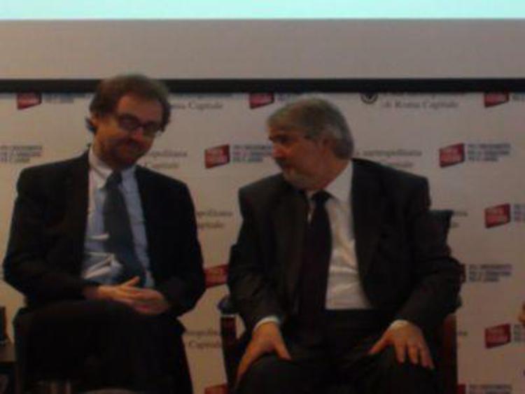 Il ministro del Lavoro, Giuliano Poletti, con il presidente Anpal Maurizio Del Conte