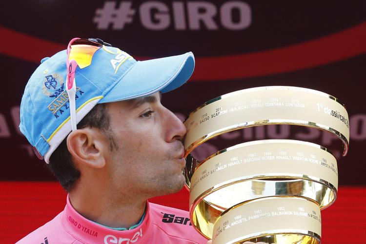 L'italiano Vincenzo Nibali vincitore del Giro d'Italia (Foto Afp) - AFP
