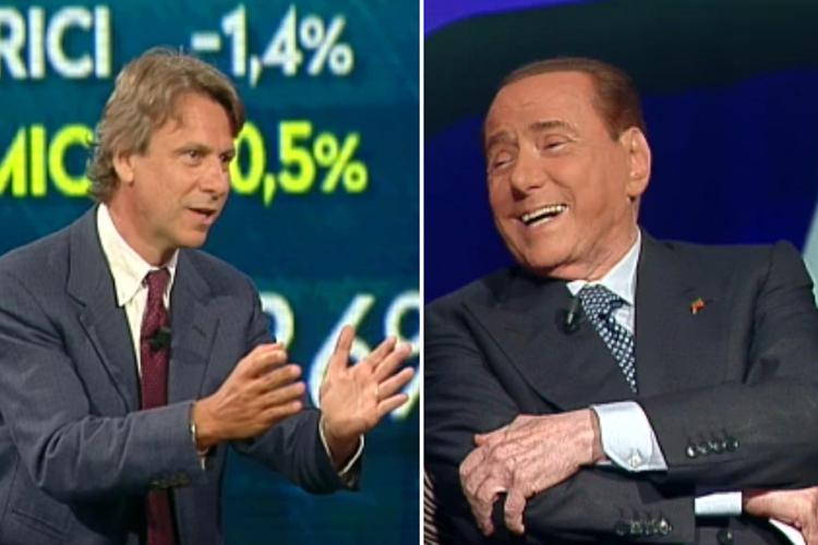 Nicola Porro e Silvio Berlusconi a 'Virus'