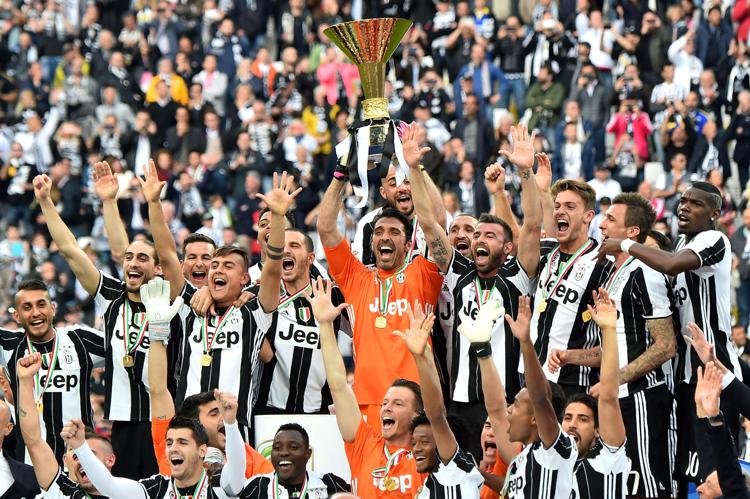 La festa scudetto della Juventus (foto Afp) - AFP
