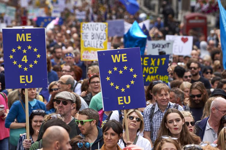 Manifestazione di Londra contro Brexit (AFP)