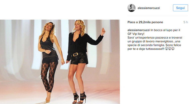 Alessia Marcuzzi e Ilary Blasi su Instagram