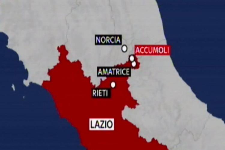 Amatrice, Accumoli, Posta e Arquata del Tronto tra centri più colpiti dal sisma