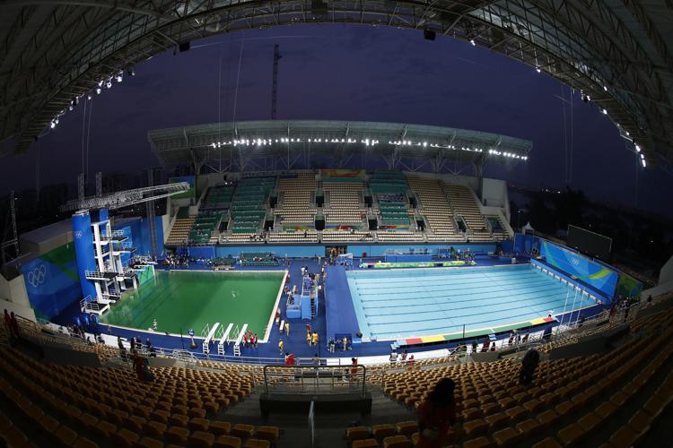 Le due piscine del Maria Lenk Aquatics Stadium a Rio de Janeiro (Afp) - AFP
