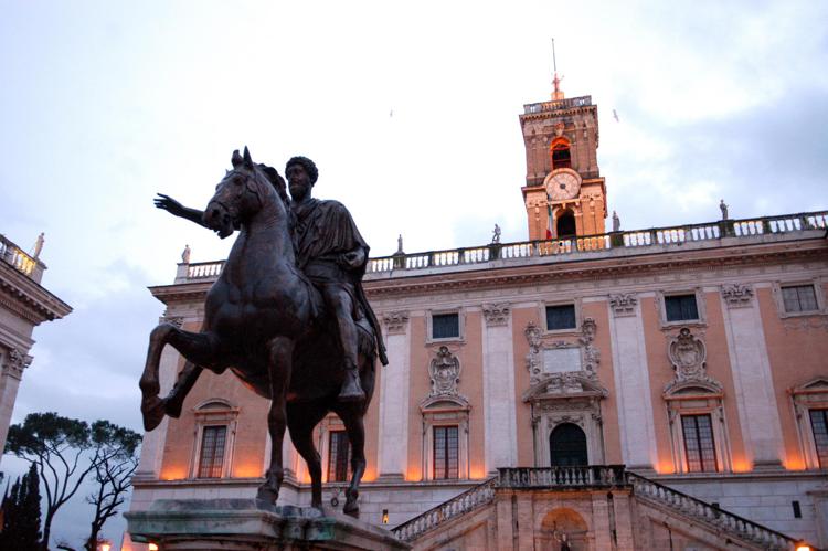 Campidoglio, statua di Marco Aurelio (Foto Fotogramma) - FOTOGRAMMA
