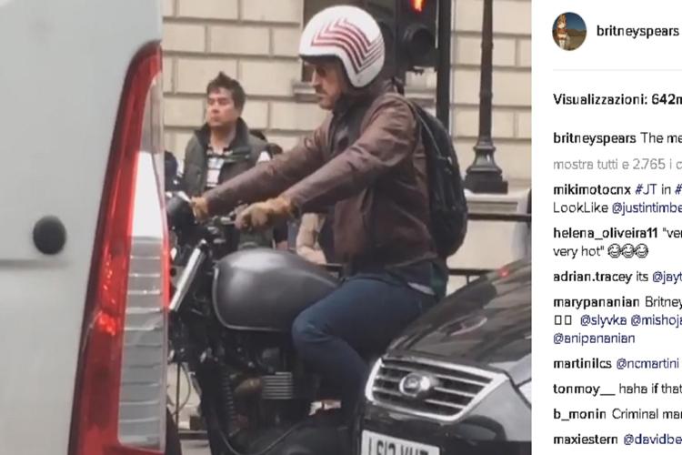 Il motociclista che ha rapito il cuore di Britney Spears (foto da Instagram)