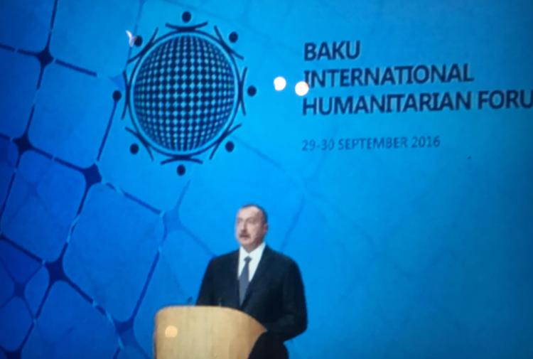 il presidente dell'Azerbaigian, Ilham Aliyev