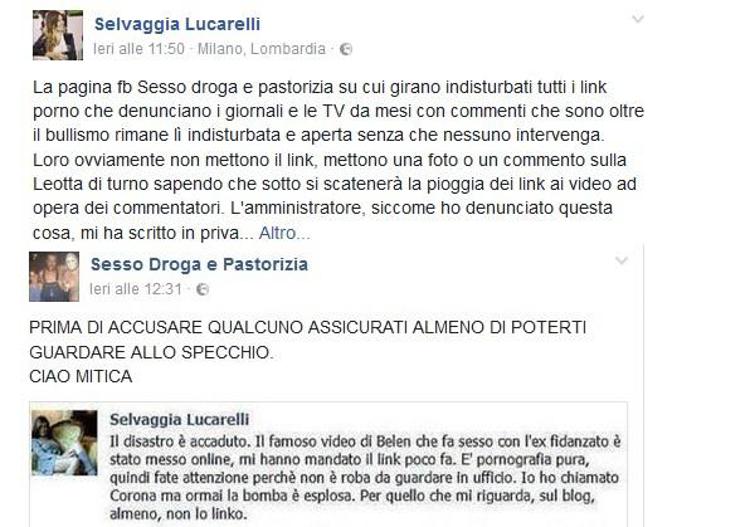 Lucarelli, battaglia contro pagina Fb: 