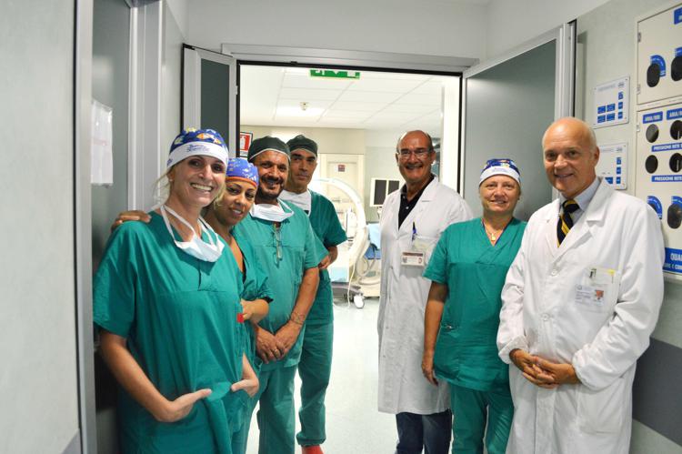 Mariano Ferraresso e l'équipe dell'Unità operativa di trapianto di rene del Policlinico di Milano 