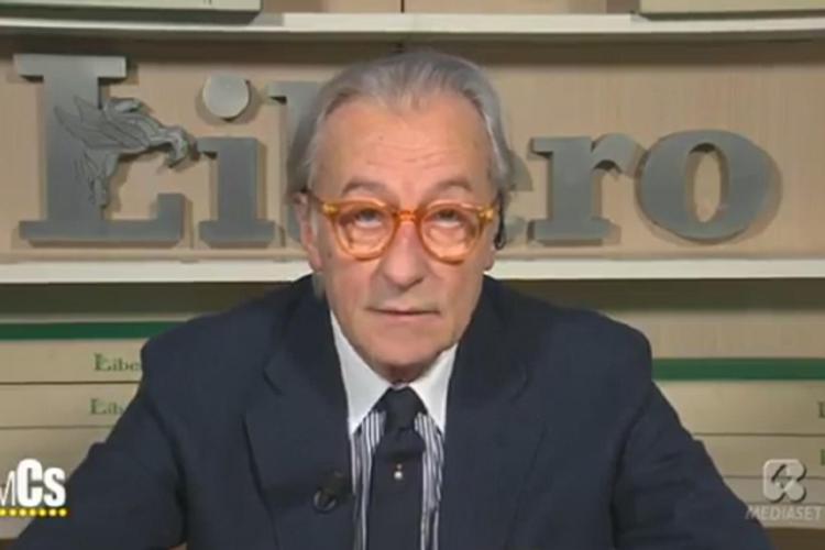 Vittorio Feltri in collegamento al Maurizio Costanzo Show