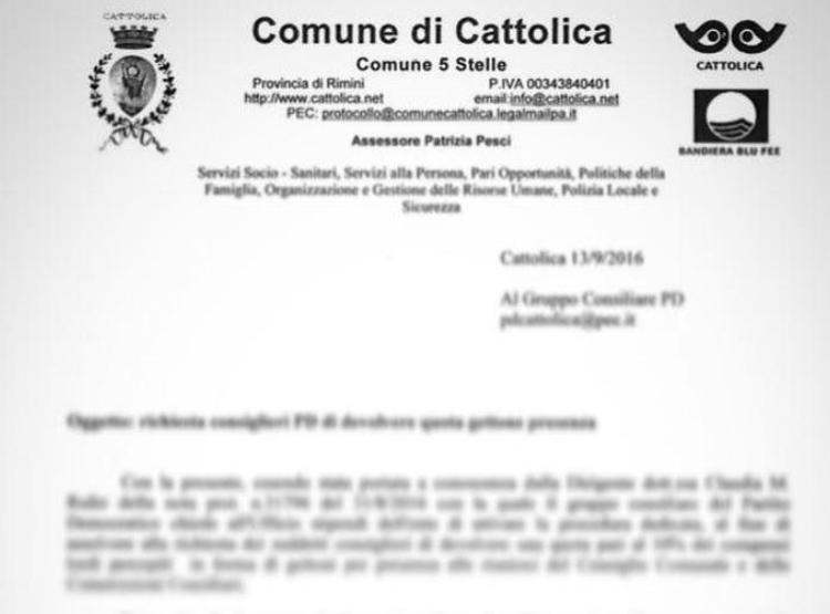 'Cattolica Comune 5 stelle', il Pd si infuria