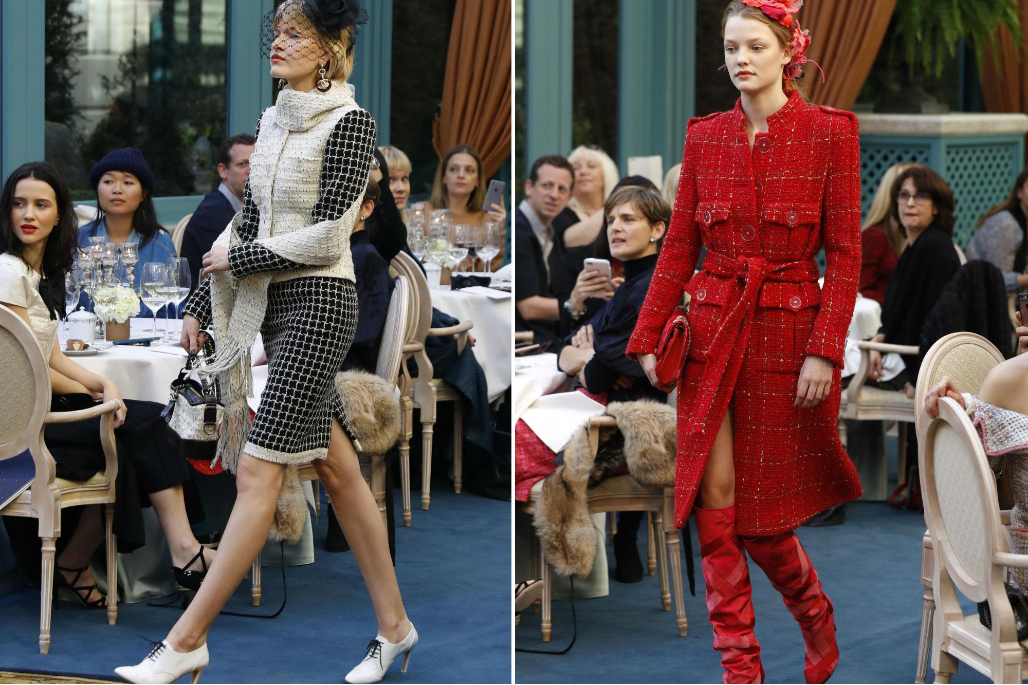Due look della Métiers d'Art di Chanel (Afp)