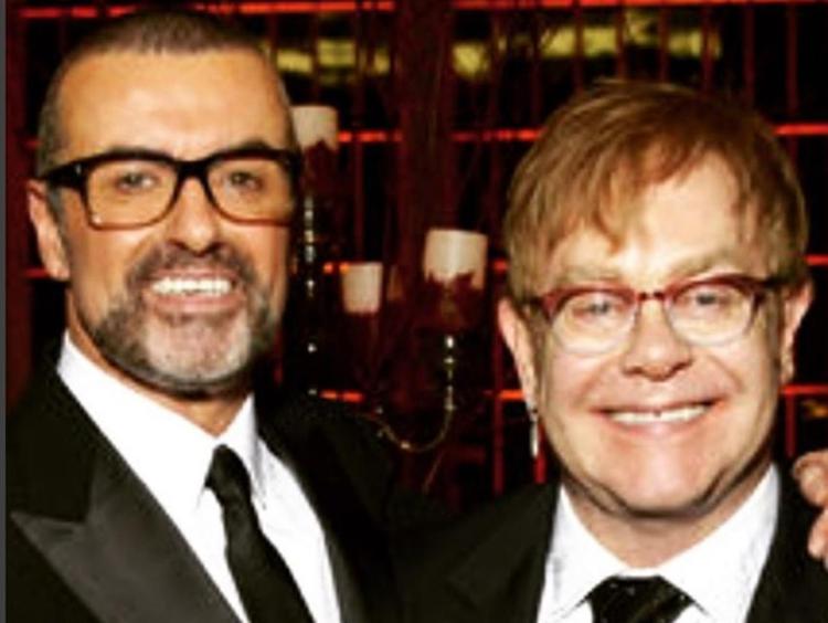 Elton John e George Michael (Foto da Instagram9