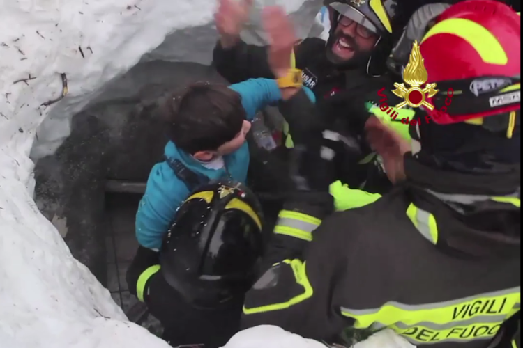 Avalanche survivor's wife, son, rescued from hotel