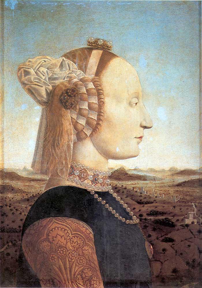 Inspired by Piero della Francesca’s Portrait of the Duchess of Urbino, c. 1465. (FOTO©Stefano Bolcato/IBERPRESS)