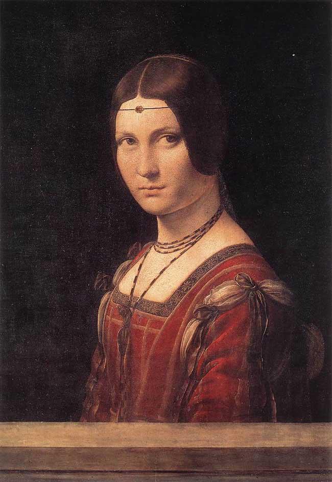 Inspired by Leonardo da Vinci’s Portrait of an Unknown Woman (La Belle Ferroniere), 1490. (FOTO©Stefano Bolcato/IBERPRESS)