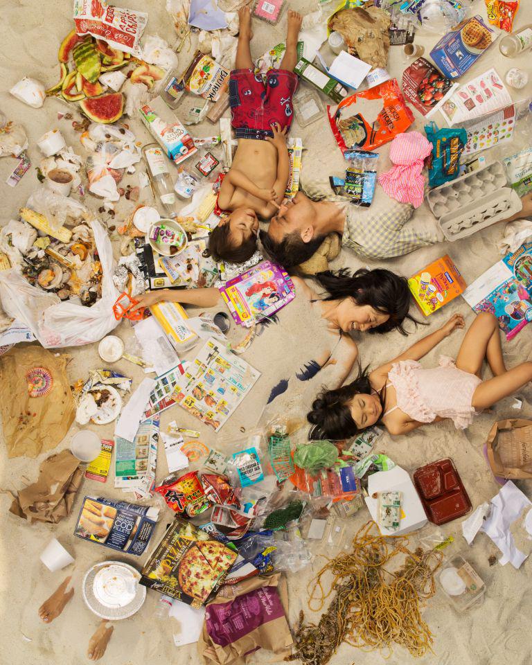 Gregg Segal, '7 Days of Garbage - Michael, Jason, Annie and Olivia' - ‘Courtesy the artist and Syngenta Photography Award’ 