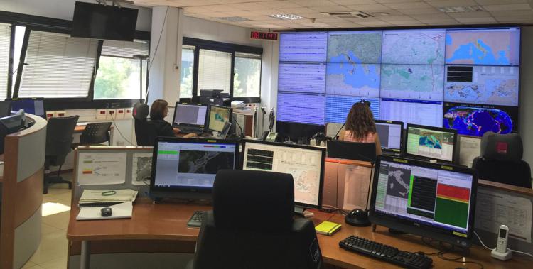 La sala Operativa Ingv di monitoraggio sismico  