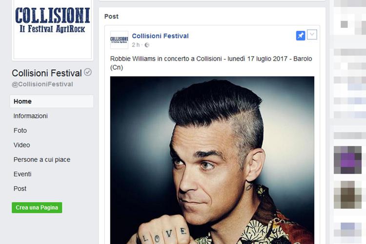 Robbie Williams tra le vigne del Barolo, la popstar al festival 'Collisioni'