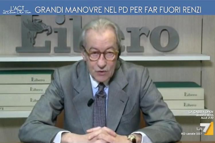 Vittorio Feltri (fermo immagine video La7)