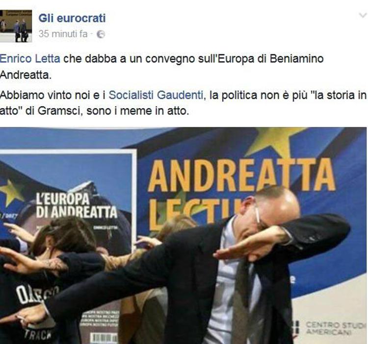 Enrico Letta come Pogba, la 'Dab dance' a convegno su Europa