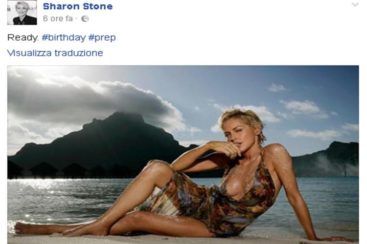 Sharon Stone (post Facebook)