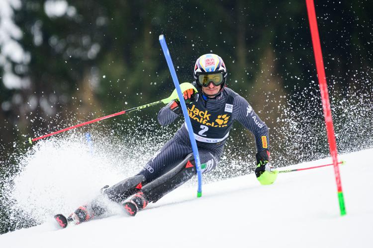 L'azzurro Stefano Gross nello slalom di Kranjska Gora - AFP