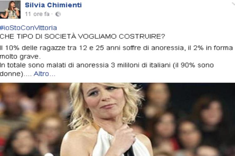 (post Facebook Silvia Chimienti)