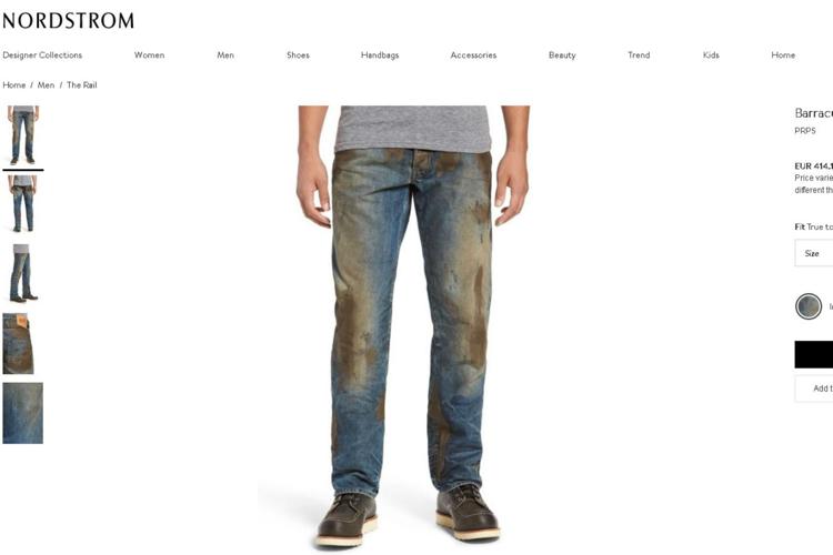 I jeans Barracuda Straight Legs di Prps (foto dal sito web di Nordstrom)