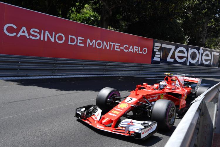 La Ferrari di Kimi Raikkonen nel Gp di Monaco di Formula 1 - AFP