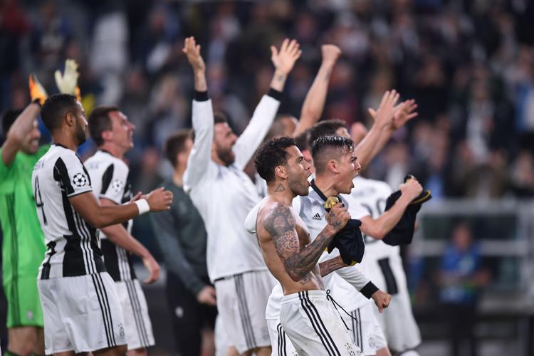 La Juventus celebra il successo dul Monaco e l'accesso alal finale di Champions   - AFP