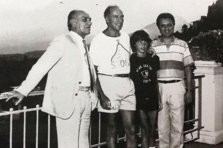 Da sinistra Garipoli, Trudeau padre, Justin e Raccuja nel 1983