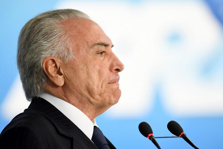 Il presidente brasiliano Michel Temer (Afp) - AFP