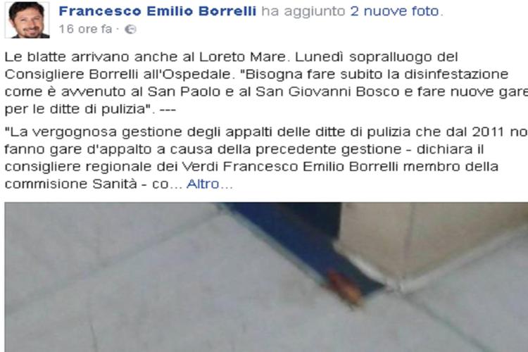 (post Facebook Francesco Emilio Borrelli)