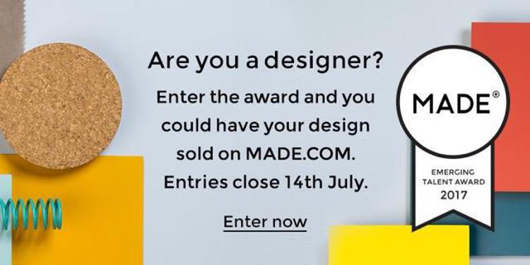 Design: Made.com, al via call per 'Emerging Talent Award