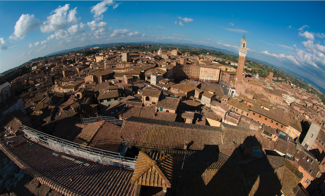 Veduta dall’alto di Siena (CREDIT: A.Cambone, R.Isotti - Homo ambiens/Touring Club Italiano)