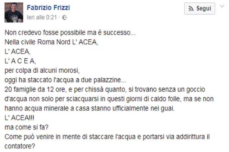 (post Facebook Fabrizio Frizzi)