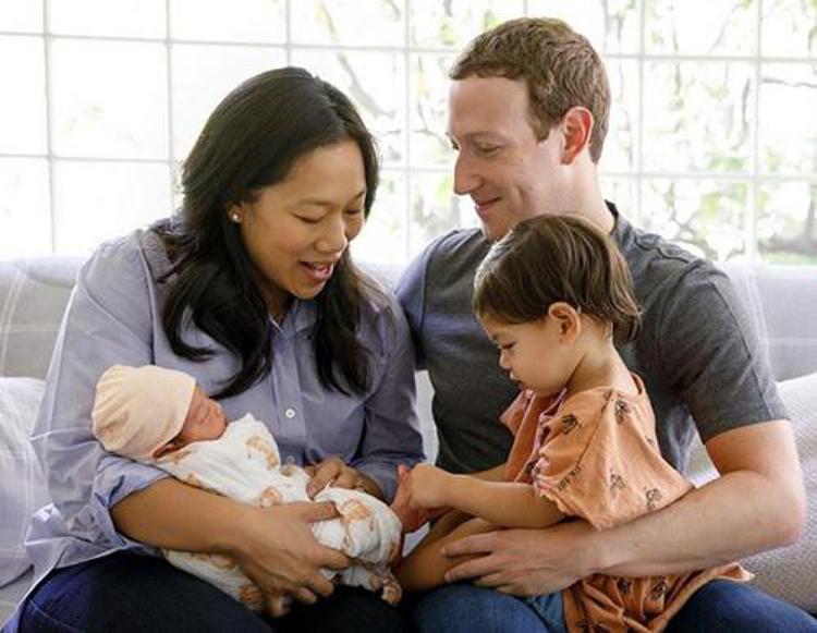Zuckerberg ancora papà, è nata August