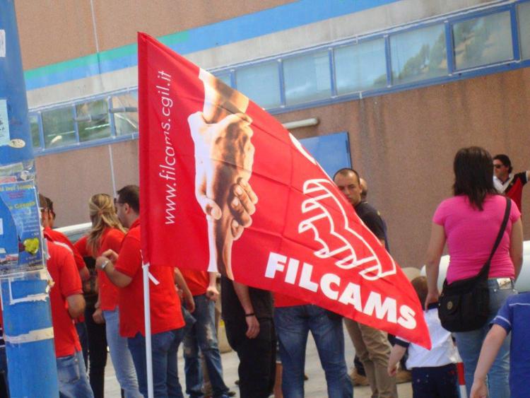 Una manifestazione della Filcams Cgil