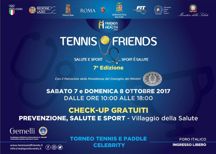Salute: Tennis & Friends 2017, prevenzione protagonista a Roma